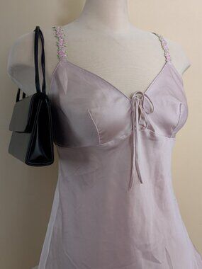 VICTORIA'S SECRET SILK FLORAL STRAP VINTAGE Y2K SLIP DRESS